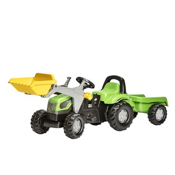 Visualizza i dettagli per Trattore a pedali DEUTZ-FAHR 5115 G TB con caricatore  e rimorchio Immagine di Trattore a pedali DEUTZ-FAHR 5115 G TB con caricatore  e rimorchio