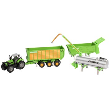 Visualizza i dettagli per Trattore giocattolo DEUTZ-FAHR Agrotron con set di rimorchi Joskin Immagine di Trattore giocattolo DEUTZ-FAHR Agrotron con set di rimorchi Joskin