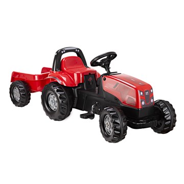 Visualizza i dettagli per Trattore a pedali con rimorchio Immagine di Trattore a pedali con rimorchio