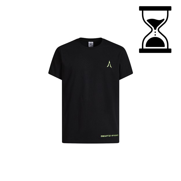 Immagine di T-shirt nera con logo ricamato DEUTZ-FAHR