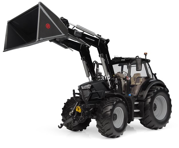 Immagine di Modellino in scala DEUTZ-FAHR 6150.4 TTV WARRIOR BLACK con caricatore - Edizione limitata
