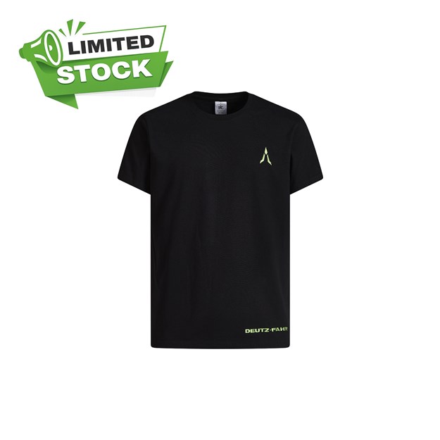 Immagine di T-shirt nera con logo ricamato DEUTZ-FAHR